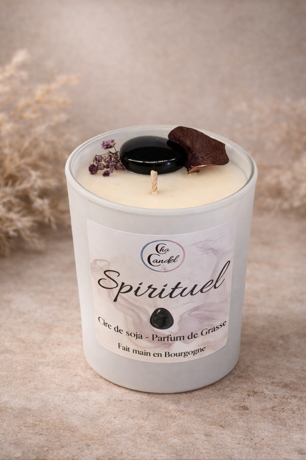 Bougie pierre précieuse