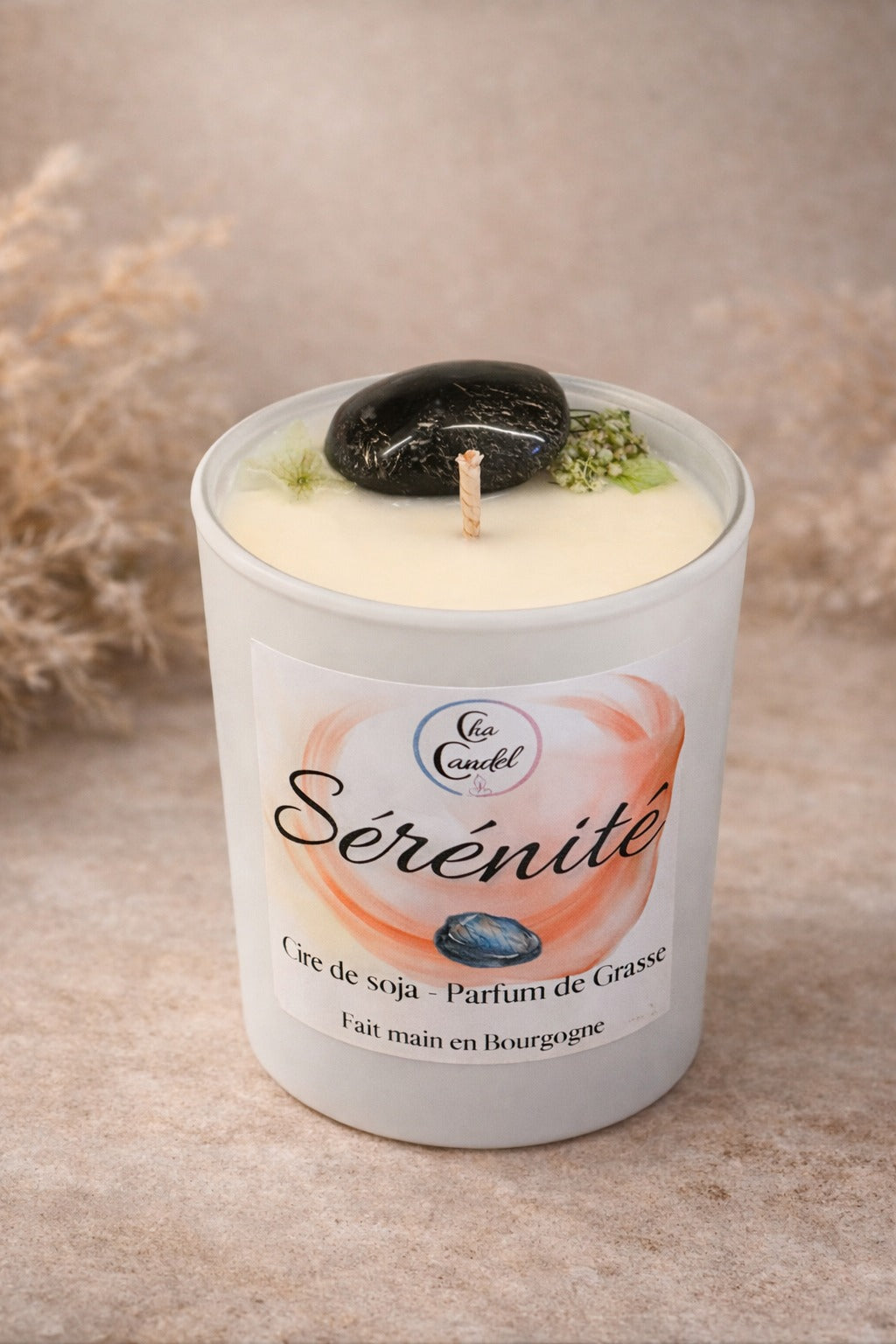 Bougie pierre précieuse