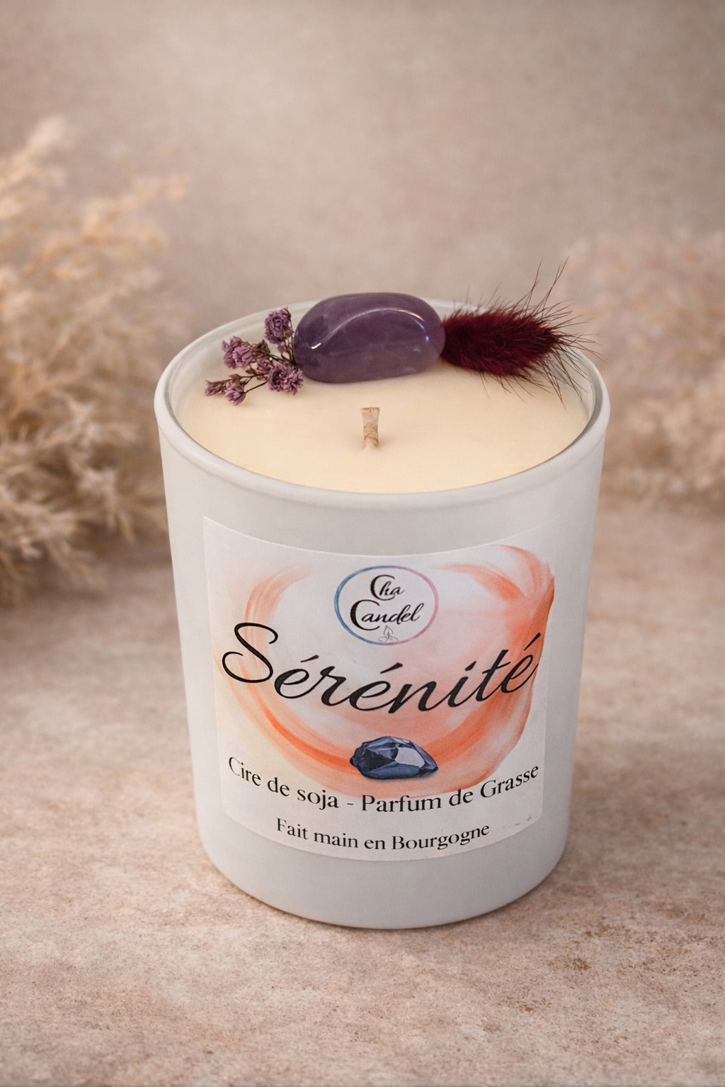 Bougie pierre précieuse