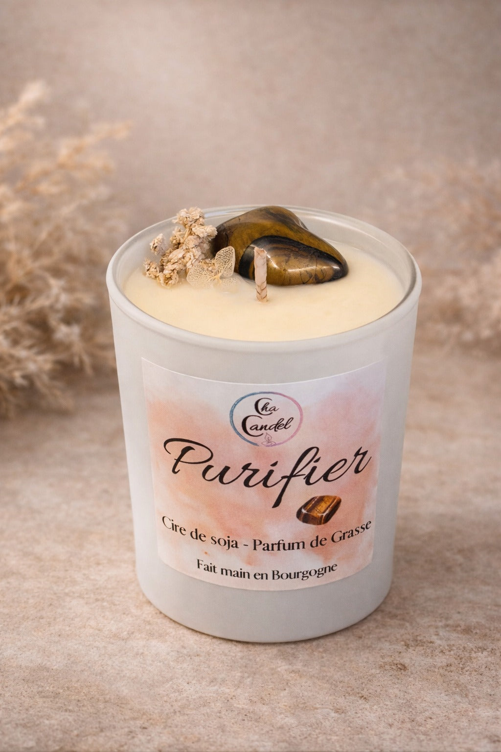 Bougie pierre précieuse