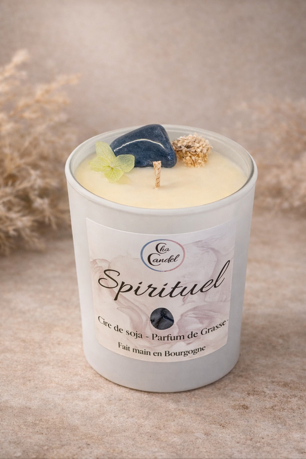 Bougie pierre précieuse